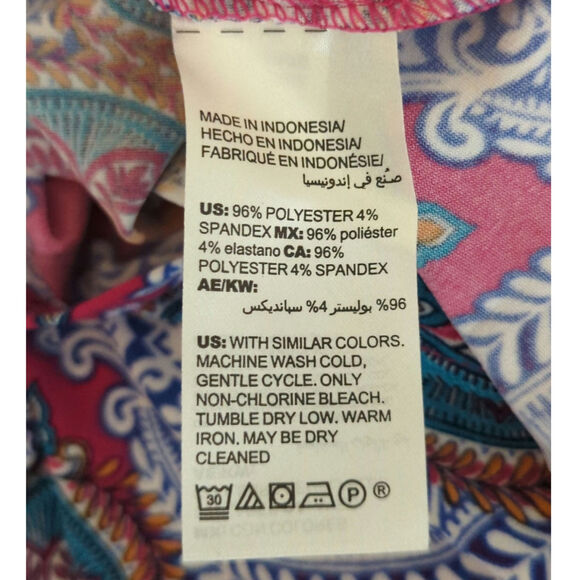 Chico's Medallion Clusters Multi Asymmetrical Hem Midi Dress Size 12/14 NWT - Picture 8 of 10